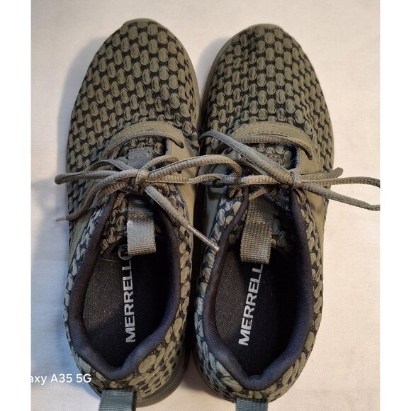 Merrell Womens Olive Green Lace-Up Sneakers Size 7.5 Lightweight Breathable Mesh - Picture 5 of 11